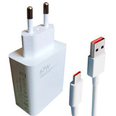شارژر دیواری 67 وات مدل MDY-12 به همراه کابل USB-C پکدار