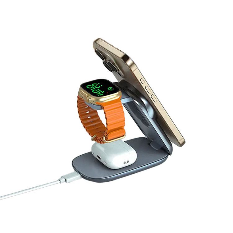 استند شارژ وایرلس سه کاره گرین لاین مدل GWC-10