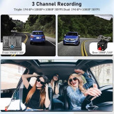 دوربین ثبت وقایع 3 لنزه خودرو برند VIDEO CAR DVR مدل C101