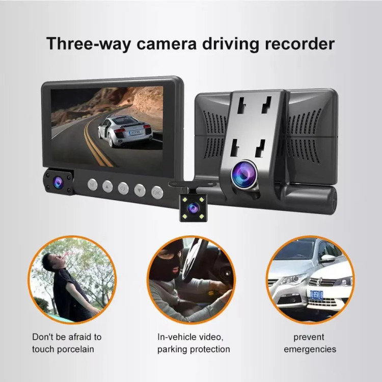 دوربین ثبت وقایع 3 لنزه خودرو برند VIDEO CAR DVR مدل C101