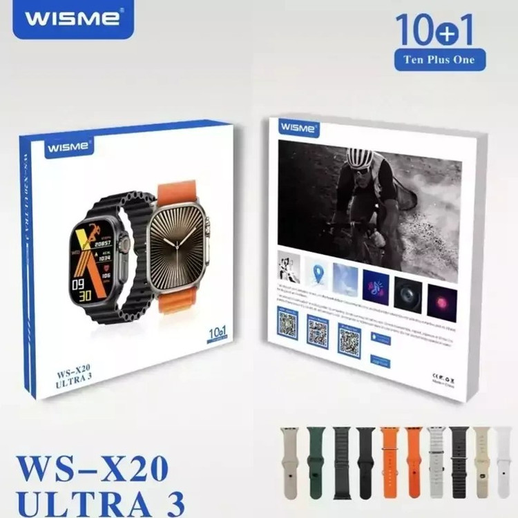 ساعت هوشمند ویسمی مدل WS-X20 Ultra 3 با ۱۰ بند متنوع