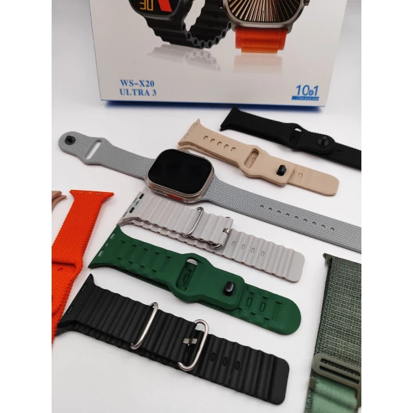 ساعت هوشمند ویسمی مدل WS-X20 Ultra 3 با ۱۰ بند متنوع