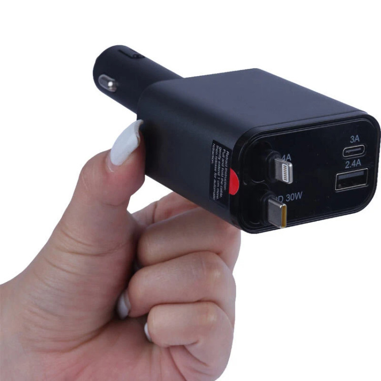 شارژر فندکی خودرو گرین لاین مدل GNRCC50WBK ظرفیت ۵۰ وات