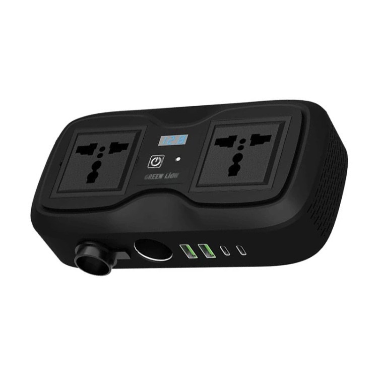اینورتر فندکی خودرو گرین لاین مدل GC-233 ظرفیت ۲۰۰ وات