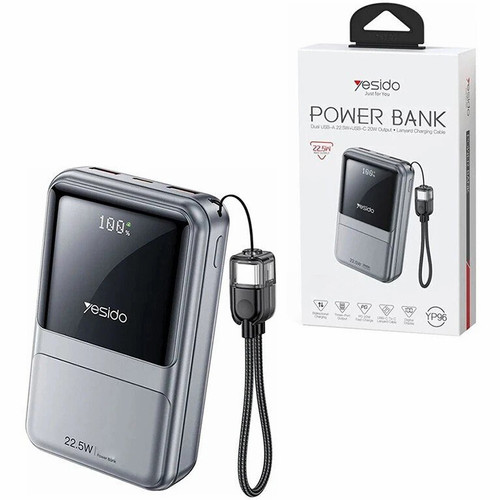 پاور بانک فست شارژ یسیدو YP95 QC PD 22.5W ظرفیت 10000 میلی آمپر ساعت